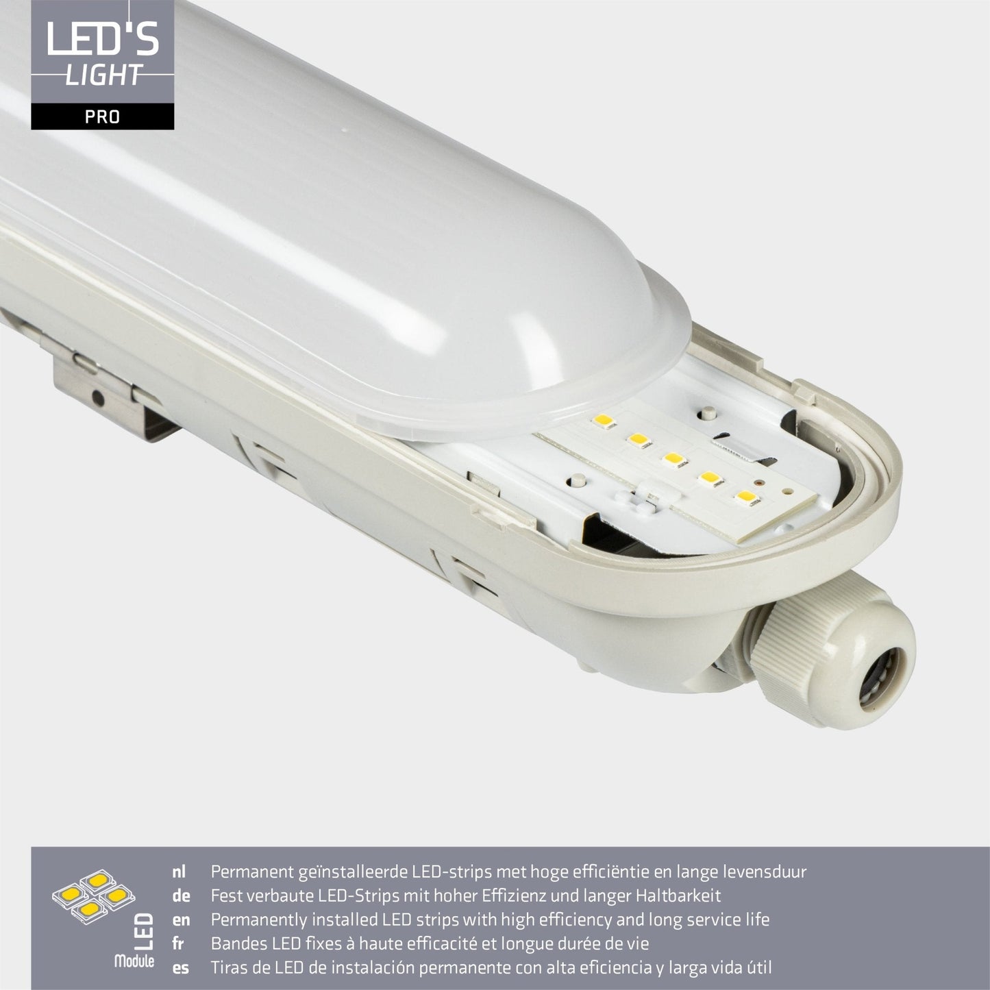 Comnox - LED's Light Pro Koppelbaar TL armatuur 120 cm - Direct helder licht - Energiezuinig - 4640 lm - 29 W - waterdicht IP65 - wit