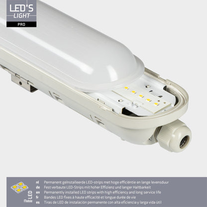 LED's Light Pro LED TL armatuur compleet 120 cm - Waterdicht - 4640 lm