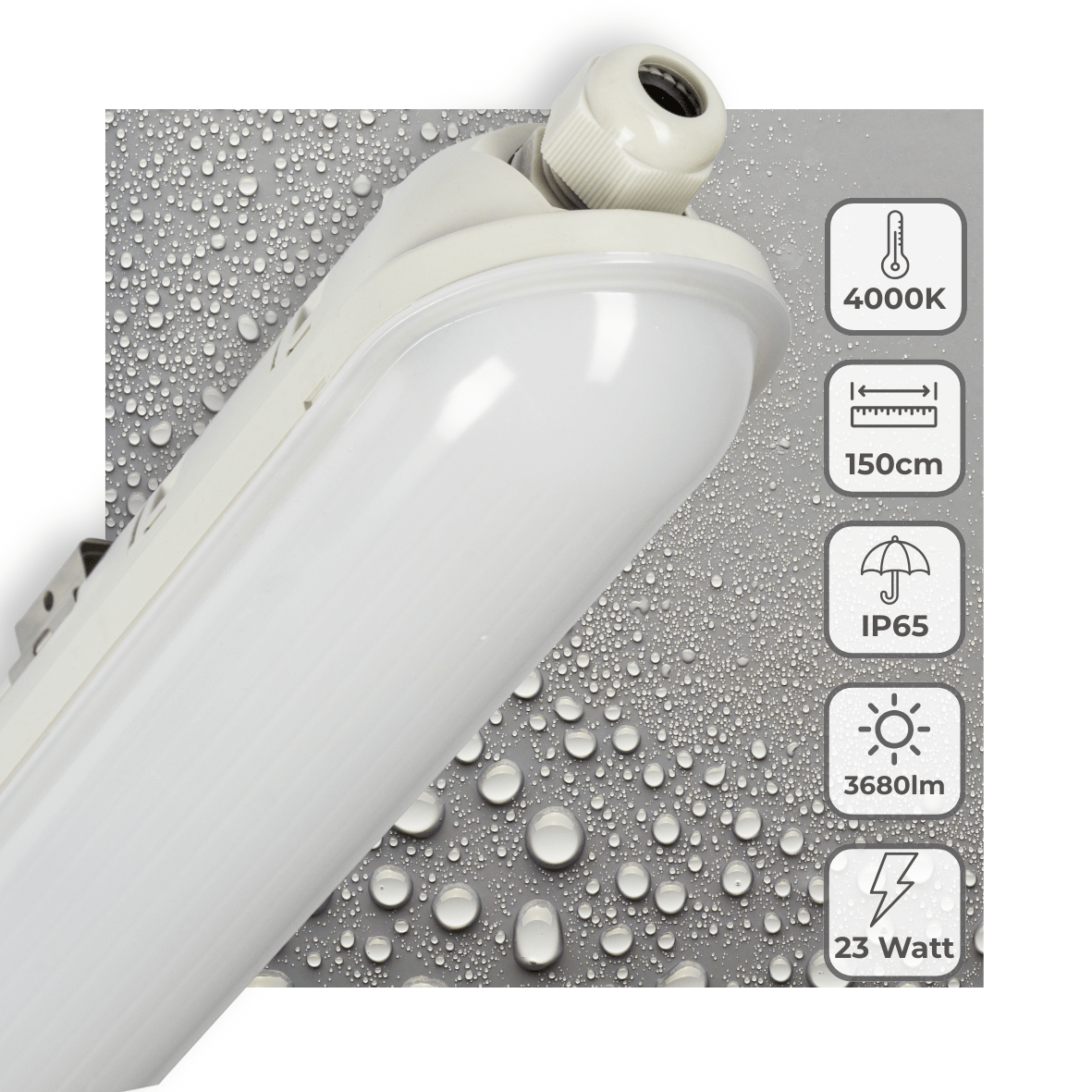 LED's Light Pro Premium LED TL armatuur compleet 150 cm - Waterdicht - 3680 lm