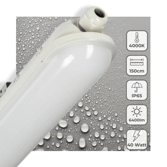 LED's Light Pro Premium LED TL armatuur compleet 150 cm - Waterdicht - 6400 lm