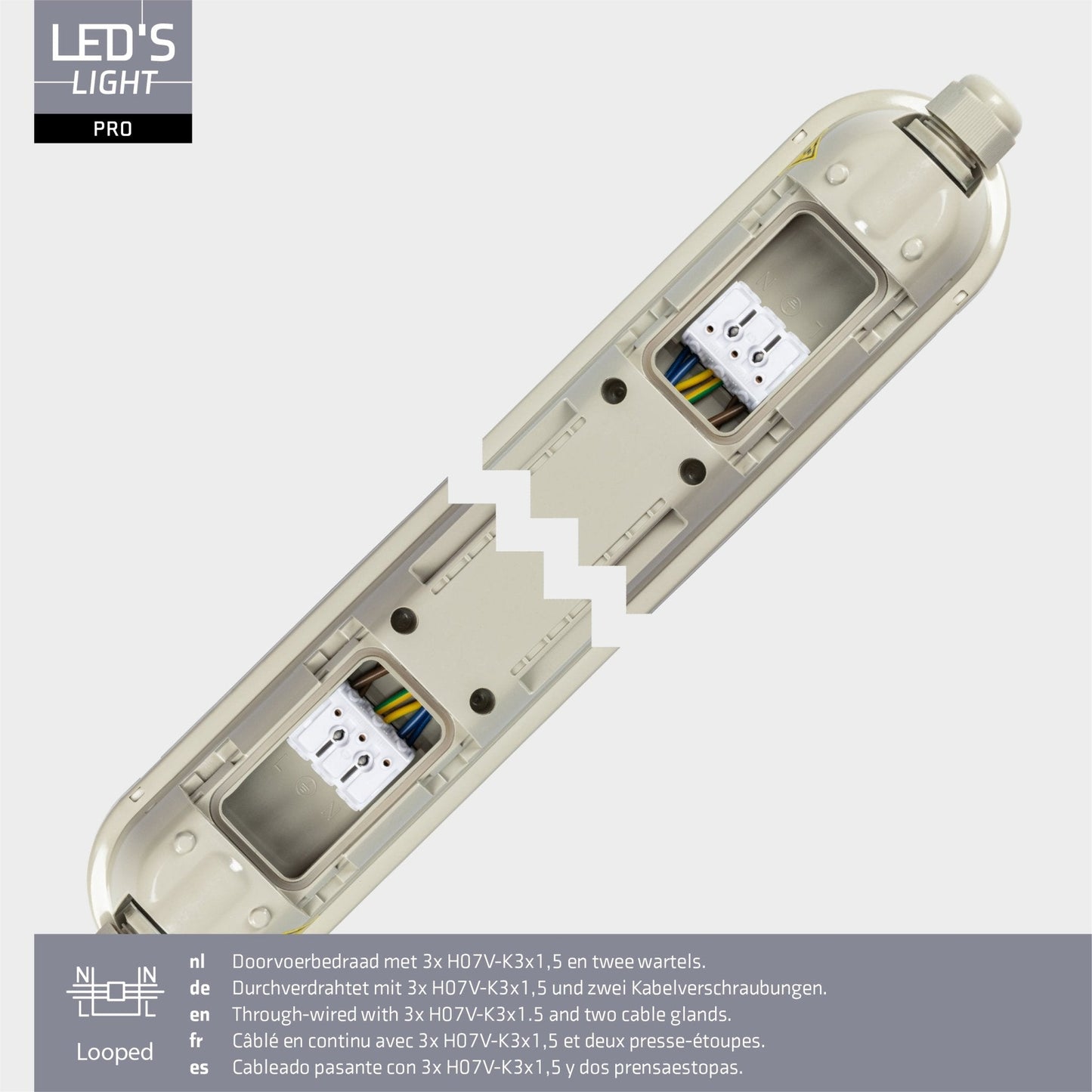 LED's Light Pro Premium LED TL armatuur compleet 150 cm - Waterdicht - 3680 lm