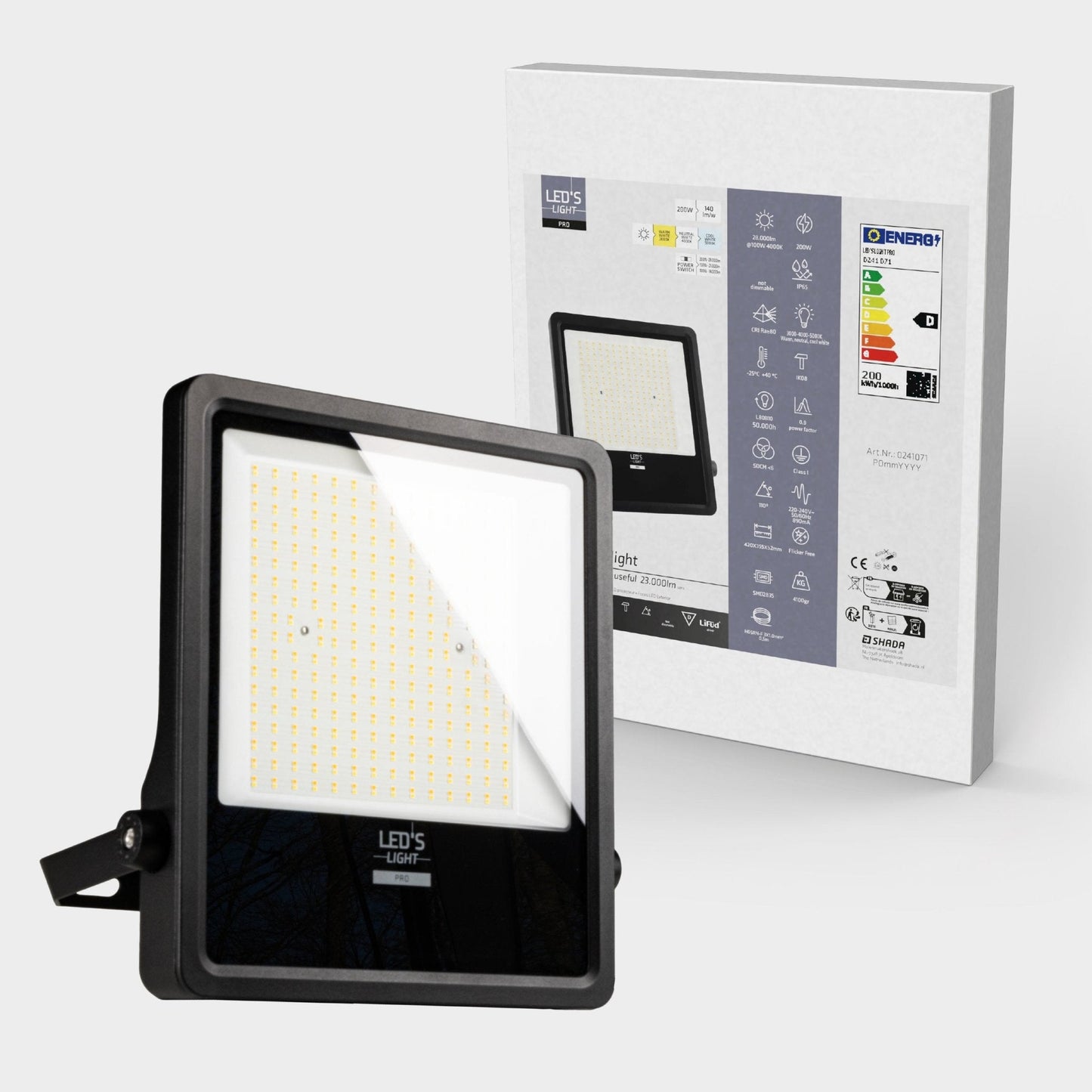 LED's Light Pro Premium Schijnwerper 25500 - 6 lichtstanden - Water en roestbestendig - 200W