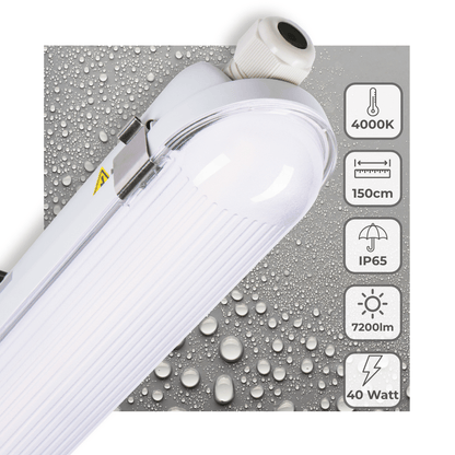 Comnox - Philips LED's Light Pro Koppelbare TL armatuur - Robuuste Industriële Verlichting - 150 cm