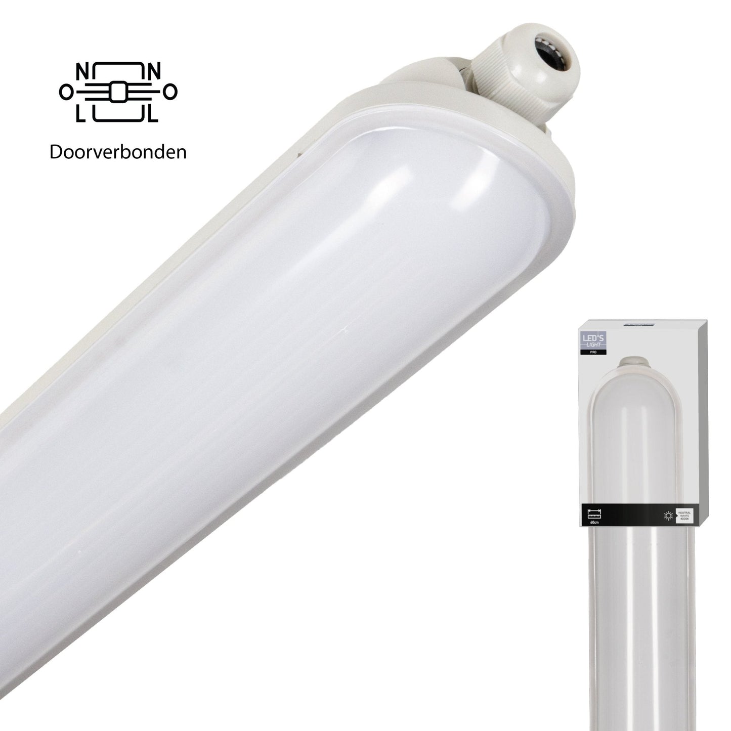Comnox - LED's Light Pro TL armatuur - Waterdicht & Schokbestendig - 60 cm