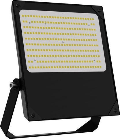 LED’s Light Pro spotlamp met zwart metalen frame en witte LED-plateau, geschikt voor buitenverlichting. Zichtbaar montagesysteem en kabel voor gemakkelijke installatie.