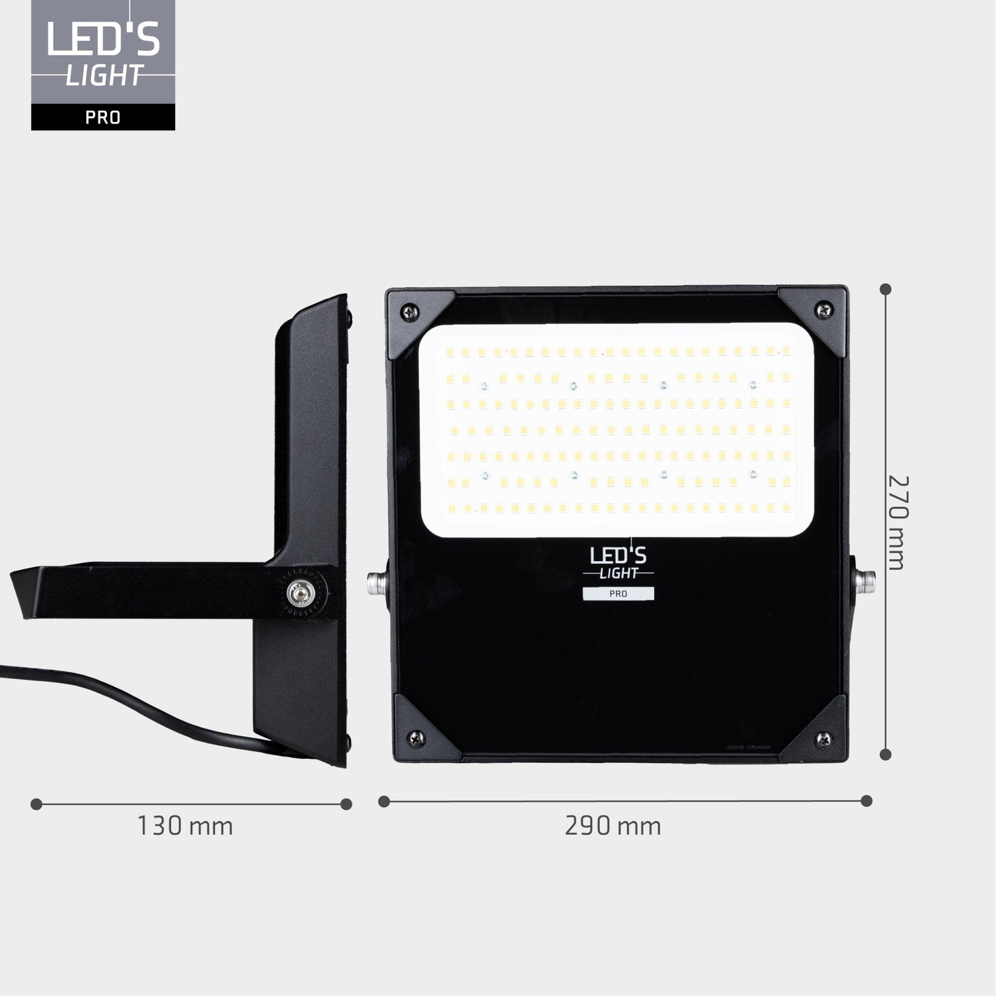 LED's Light Professionele LED Schijnwerper 18500 - 3 lichtstanden - Waterdicht - 100 watt - Daglichtsensor