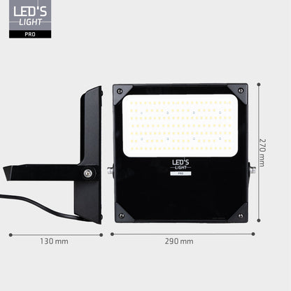 LED's Light Professionele LED Schijnwerper 18500 - 3 lichtstanden - Waterdicht - 100 watt - Daglichtsensor