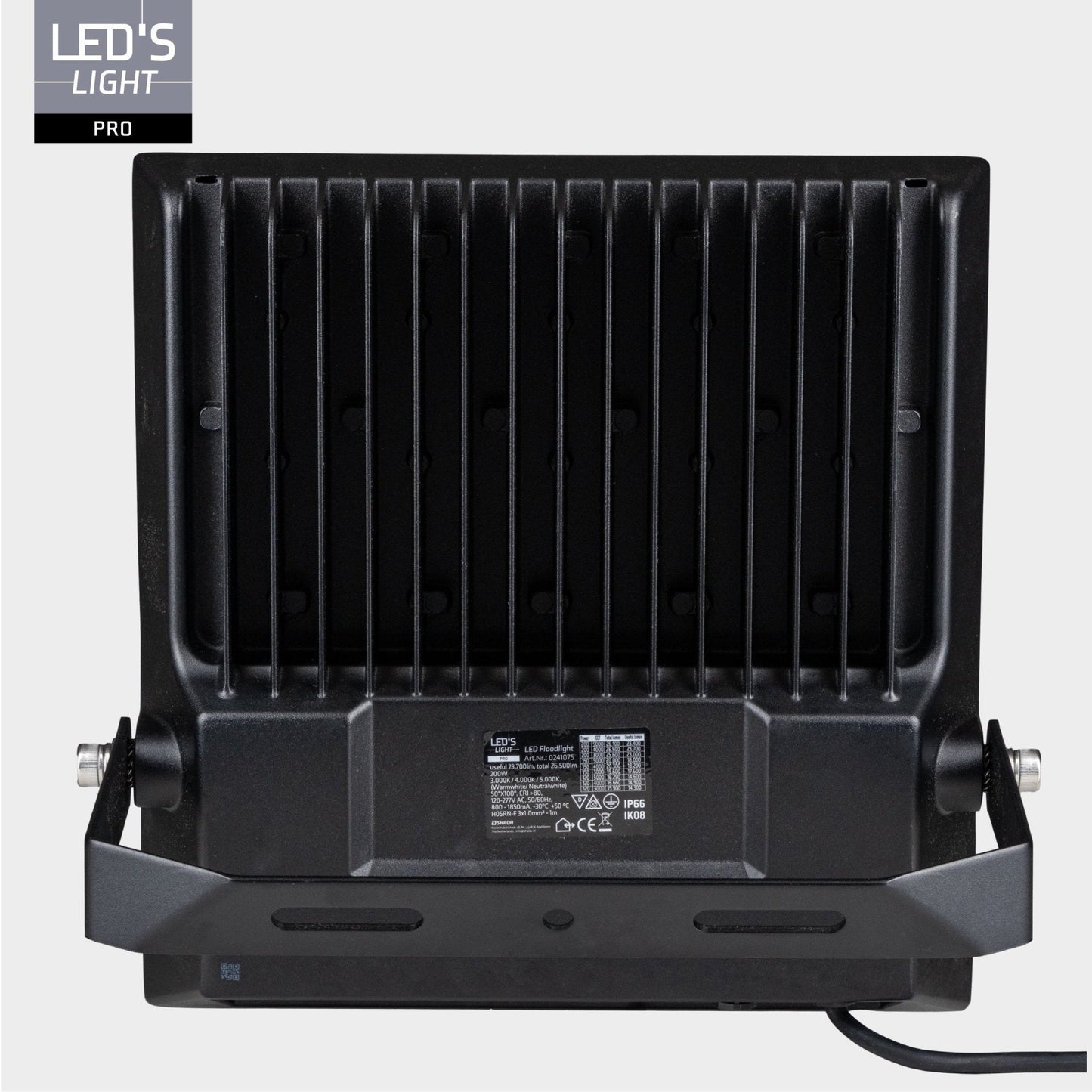 Comnox - LED's Light pro Professionele Schijnwerper 28000 - Krachtig helder licht voor elke ruimte - Flexibel vermogen met Powerselector - 26.500 lumen - IP66 waterdicht - 34 x 39 x 6 cm