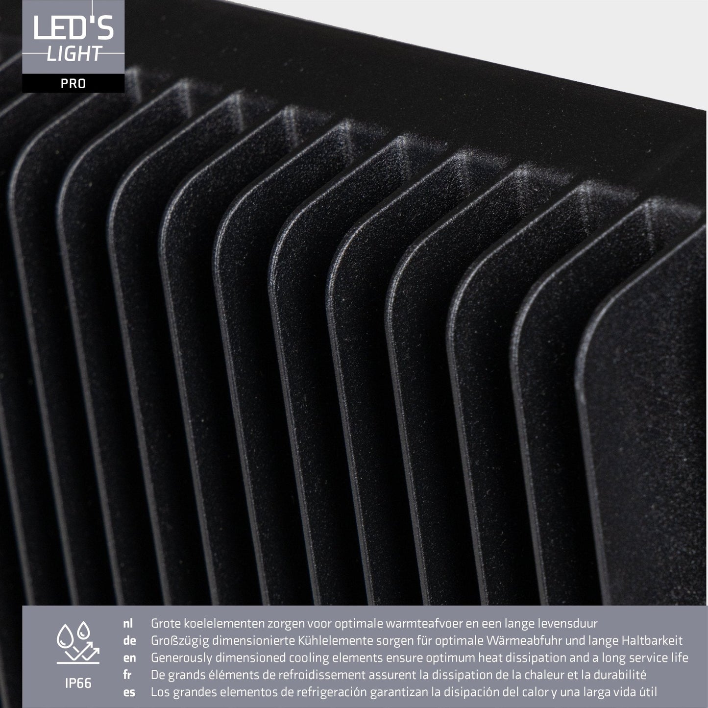 LED's Light Professionele LED Schijnwerper 28000 - 3 lichtstanden - Waterdicht - 200 watt