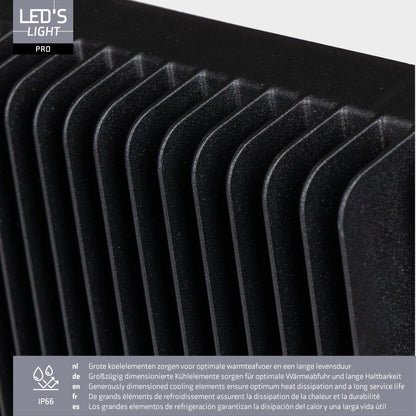 LED's Light Professionele LED Schijnwerper 28000 - 3 lichtstanden - Waterdicht - 200 watt