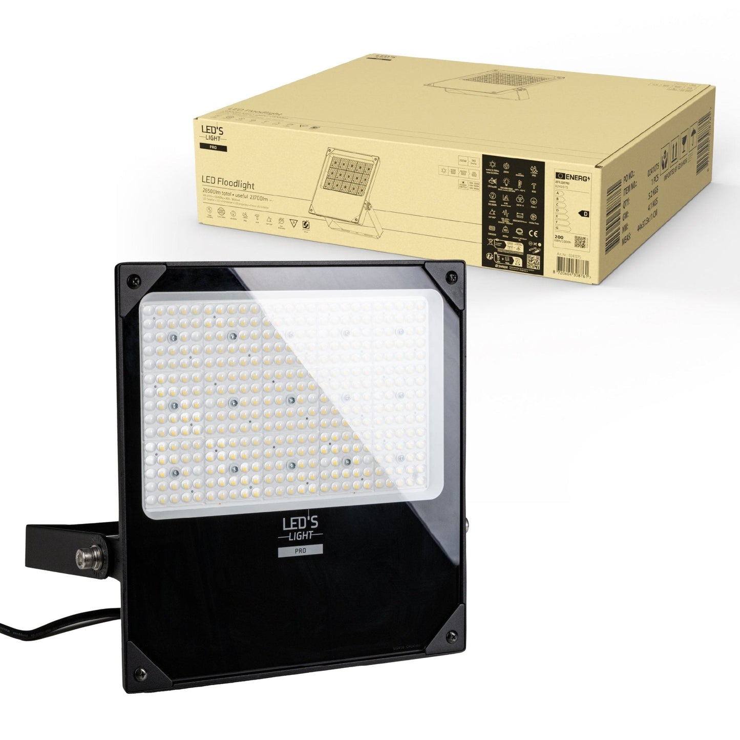LED's Light Professionele LED Schijnwerper 28000 - 3 lichtstanden - Waterdicht - 200 watt