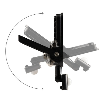 Zwarte LED buitenverlichting met bewegingssensor, voor tuin of patio. Geïntegreerde sensor en zichtbare LED’s zorgen voor automatische verlichting bij beweging.