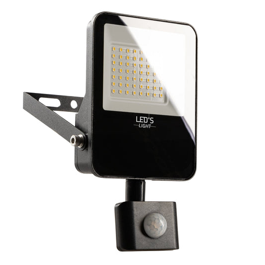 Comnox - LED Schijnwerper met Bewegingssensor 3600 - Hoge lichtopbrengst – Waterdicht en Kantelbaar – 30W – EcoFlood – 100cm