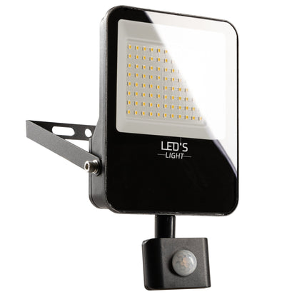 LED's Light Schijnwerper met Bewegingssensor 6000 - Waterdicht & Kantelbaar - 50W