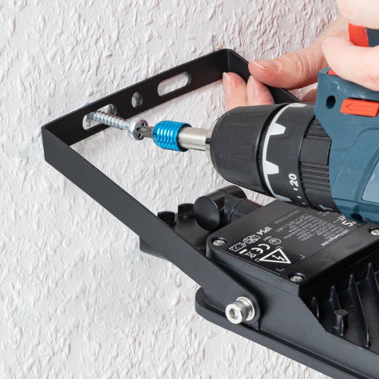 Comnox - LED's Light Schijnwerper met Bewegingssensor 6000 - Hoge lichtopbrengst - Waterdicht en kantelbaar - 50W - EcoFlood - 34 cm