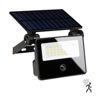 Comnox - LED's Light Solar Schijnwerper met bewegingssensor - Volledig draadloos - Geen snoeren - 800 lm - 4000K - buitenlamp - zwart