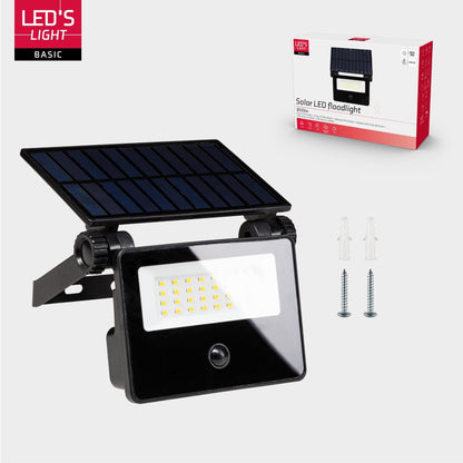 LED's Light Solar Schijnwerper met bewegingssensor - Volledig draadloze buitenlamp - Zwart
