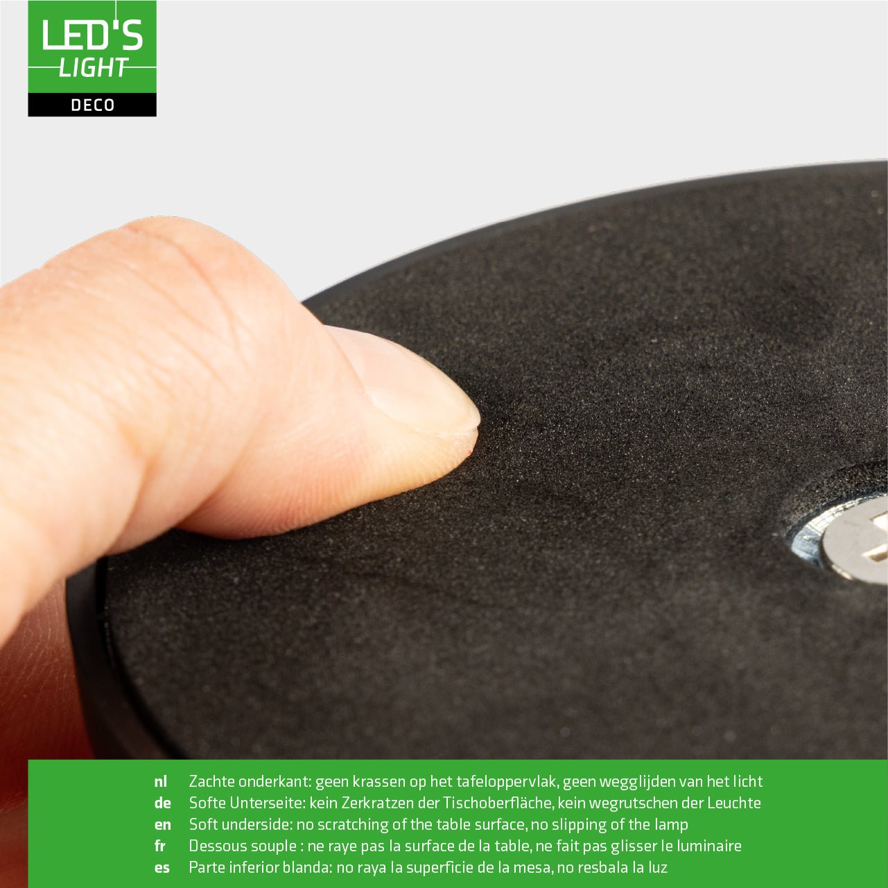 LED's Light Tafellamp op accu - oplaadbaar en draadloos - voor binnen en buiten - 3 kleuren - Zwart