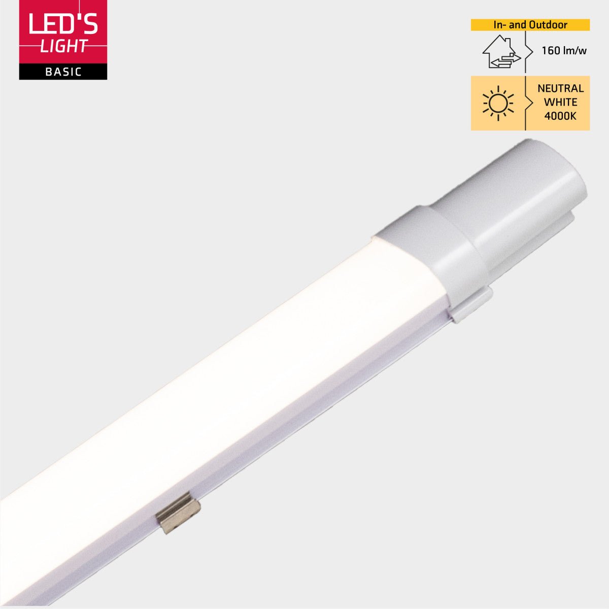4 PACK - LED's Light TL Licht balk 120 cm - Geschikt voor alle binnen en vochtige ruimtes - 18W - IP65