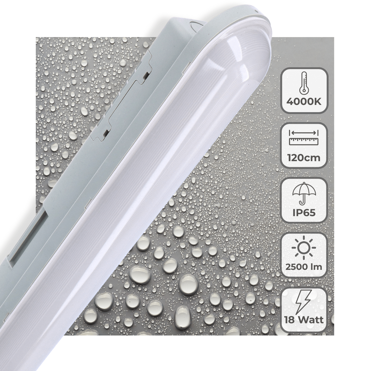 LED's Light Universele LED TL verlichting compleet 120 cm - voor binnen en buiten - 2500 lm