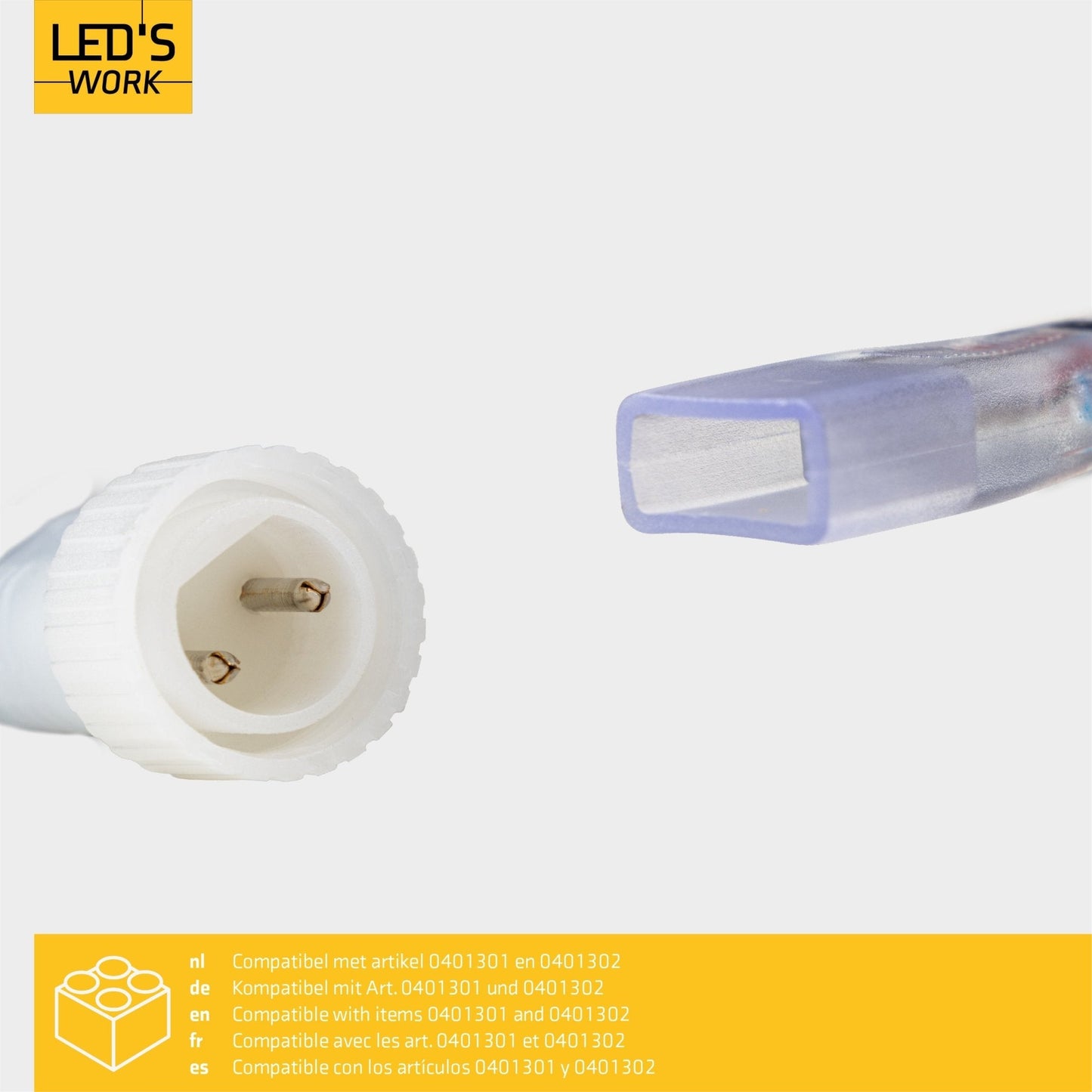 LED's Work Accessoires set voor LED strip bouwverlichting - Koppelstuk, lijm en eindkapjes