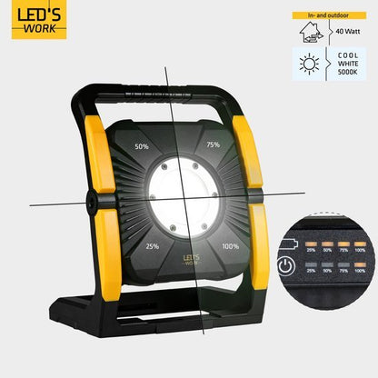 Comnox LED 18V Acculamp Werklamp - Krachtige Verlichting - 5000 lumen