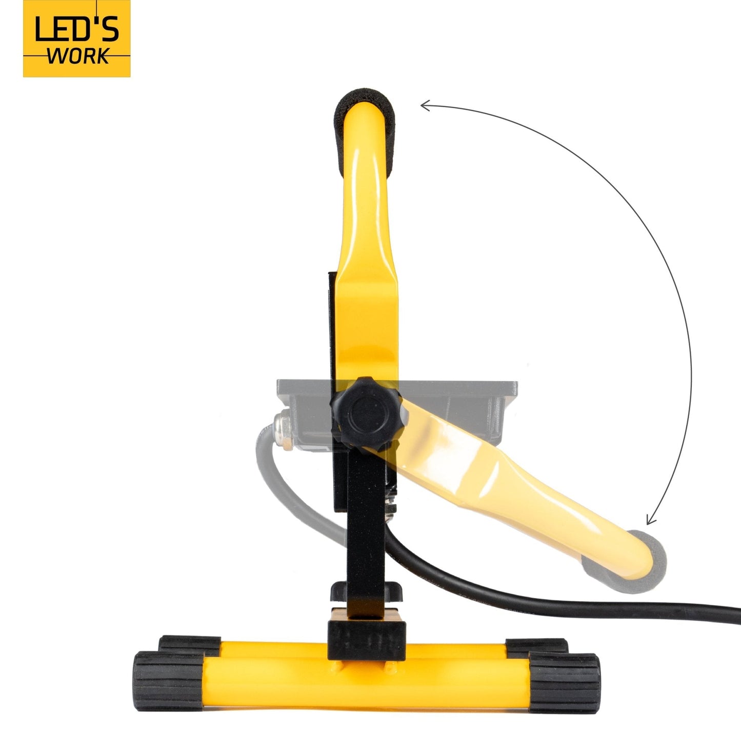 LED's Work Bouwlamp 3100 - Verstelbare beugel - Waterdicht (IP65) - Zwart geel