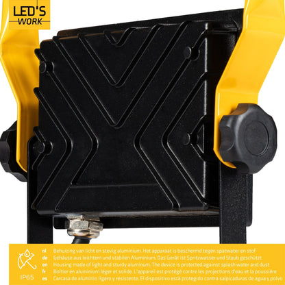 LED's Work Bouwlamp 3100 - Verstelbare beugel - Waterdicht (IP65) - Zwart geel