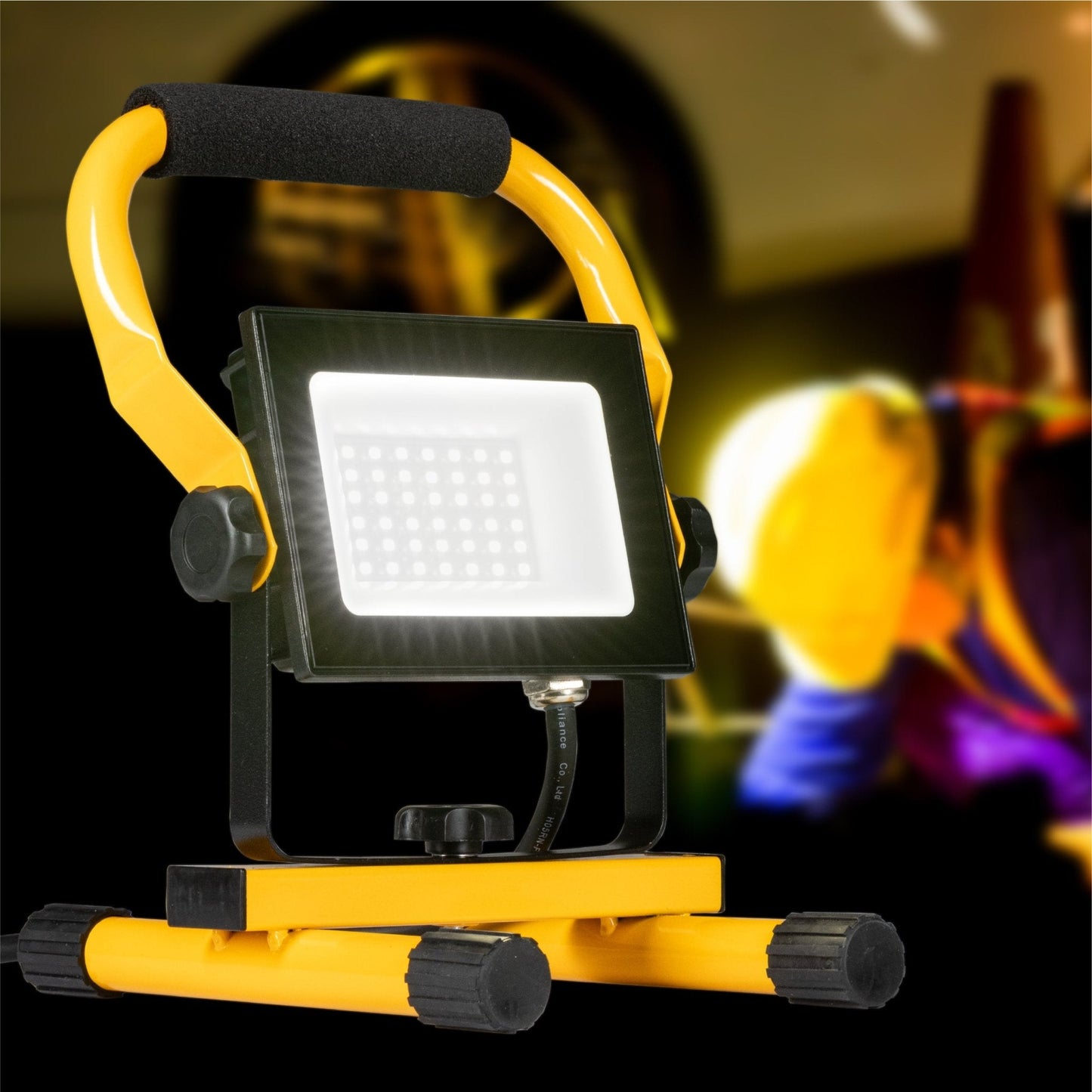 LED's Work Bouwlamp 3100 - Verstelbare beugel - Waterdicht (IP65) - Zwart geel