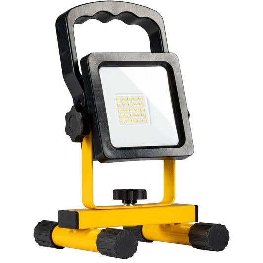 LED's Work draadloze LED Werklamp op accu 1200lm - Oplaadbaar en kantelbaar - Zwart geel