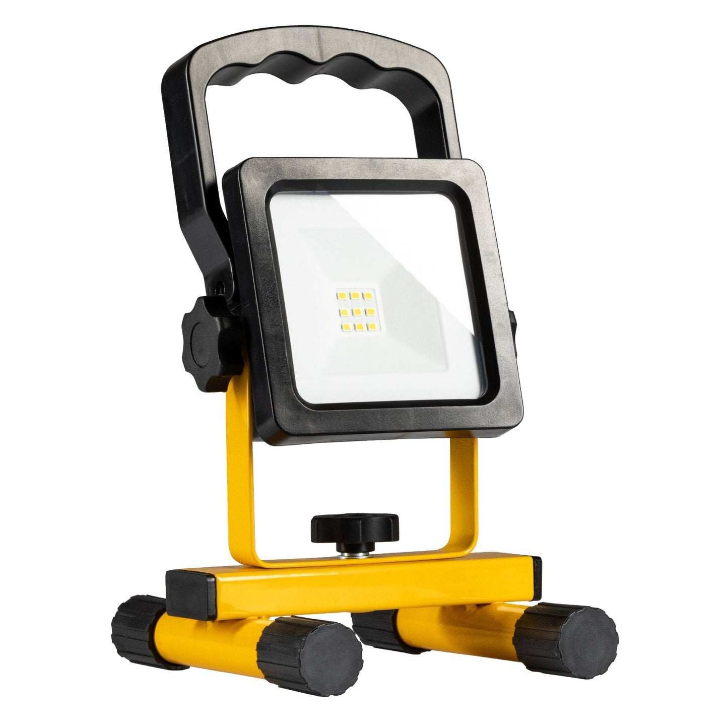 LED's Work draadloze LED Werklamp op accu 700lm - Oplaadbaar en kantelbaar - Zwart geel