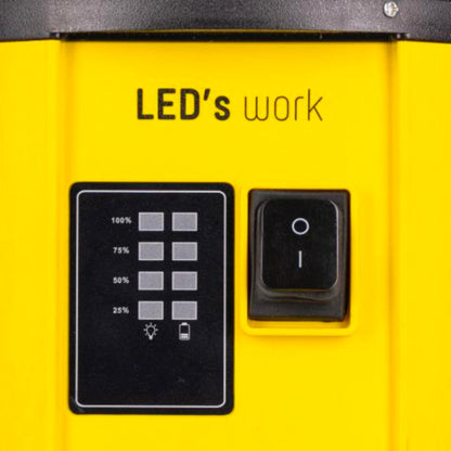 LED's Work 18V HybridPro Bouwlamp 12000lm -  360 graden licht - op accu en netstroom - 80W - IP55 & Rough Service Tested