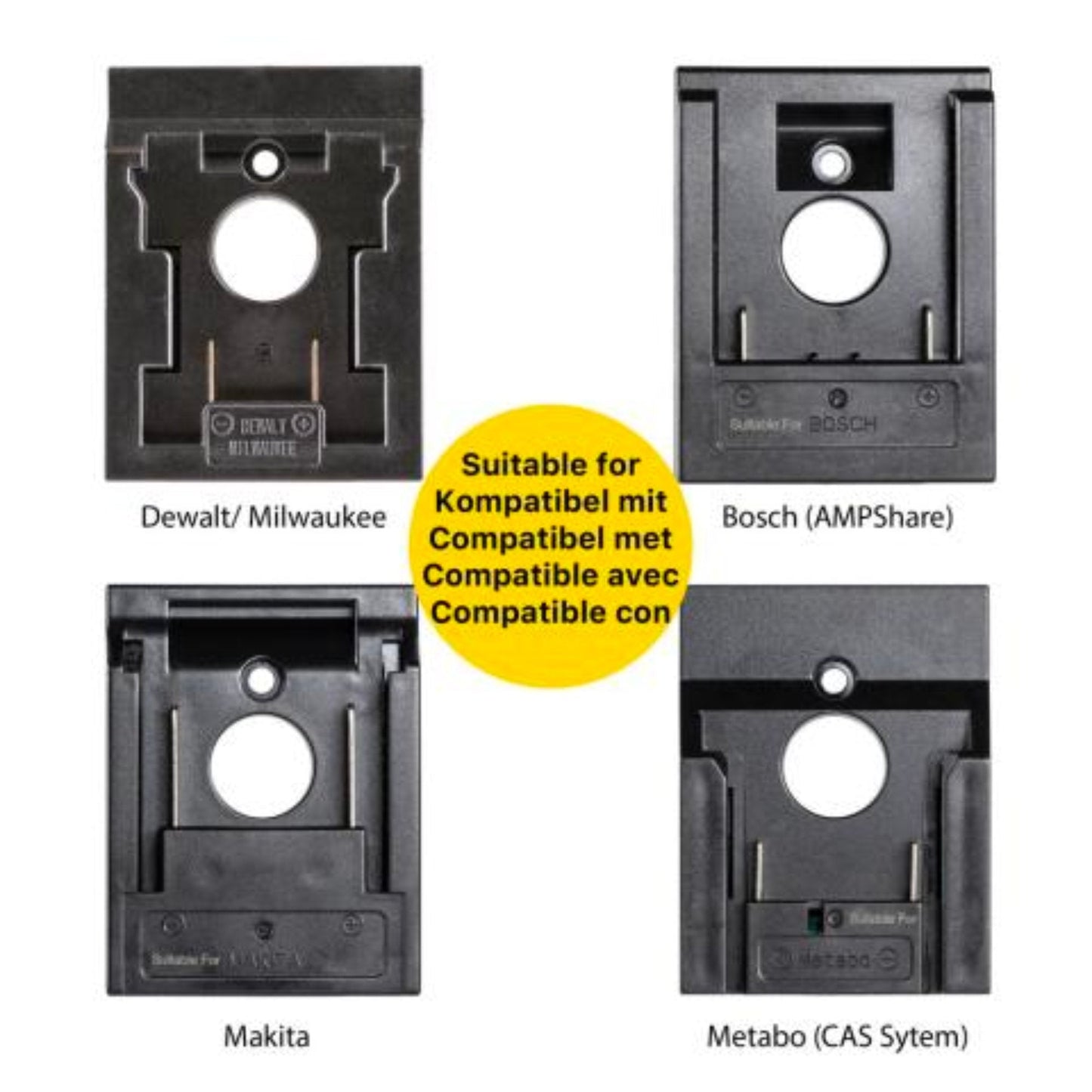 LED's Work 18V HybridPro Bouwlamp 12000lm -  360 graden licht - op accu en netstroom - 80W - IP55 & Rough Service Tested