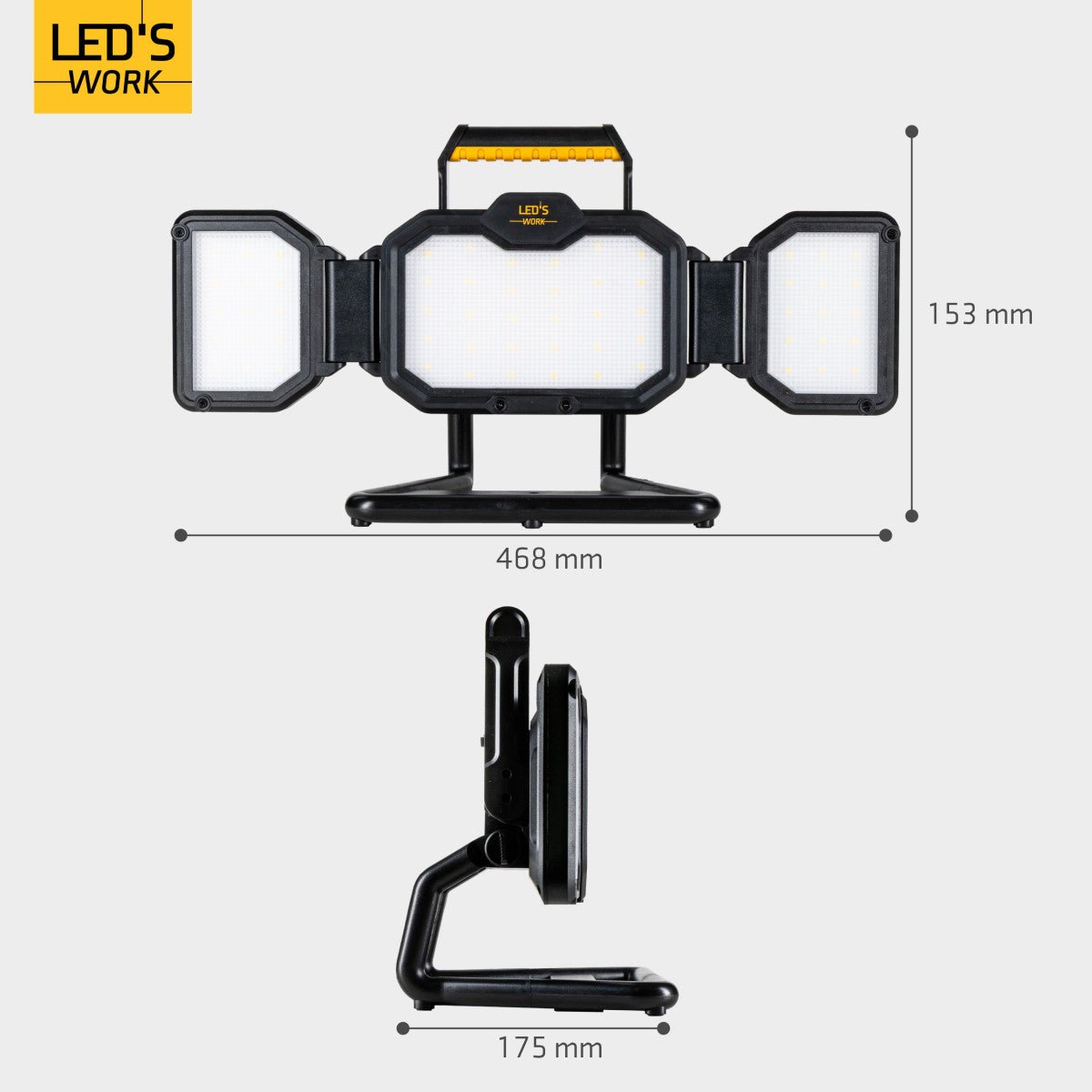 Comnox - LED's Work - Oplaadbare LED bouwlamp - 4000 lumen - 30W