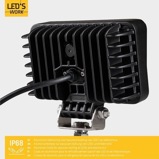 LED's Work LED Schijnwerper voor voertuigen - Geschikt voor tractor, vrachtwagen, auto, bus en schip - 45W