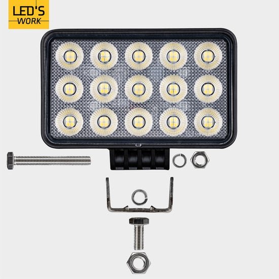 LED's Work LED Schijnwerper voor voertuigen - Geschikt voor tractor, vrachtwagen, auto, bus en schip - 45W