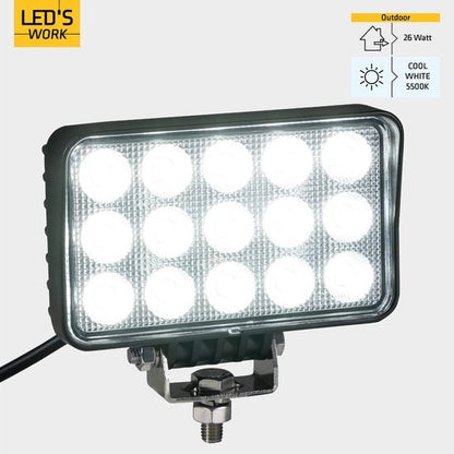 LED's Work LED Schijnwerper voor voertuigen - Geschikt voor tractor, vrachtwagen, auto, bus en schip - 45W