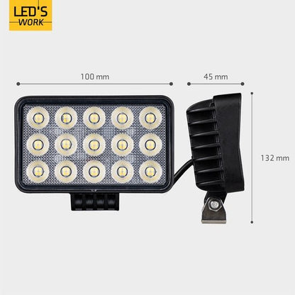 LED's Work LED Schijnwerper voor voertuigen - Geschikt voor tractor, vrachtwagen, auto, bus en schip - 45W
