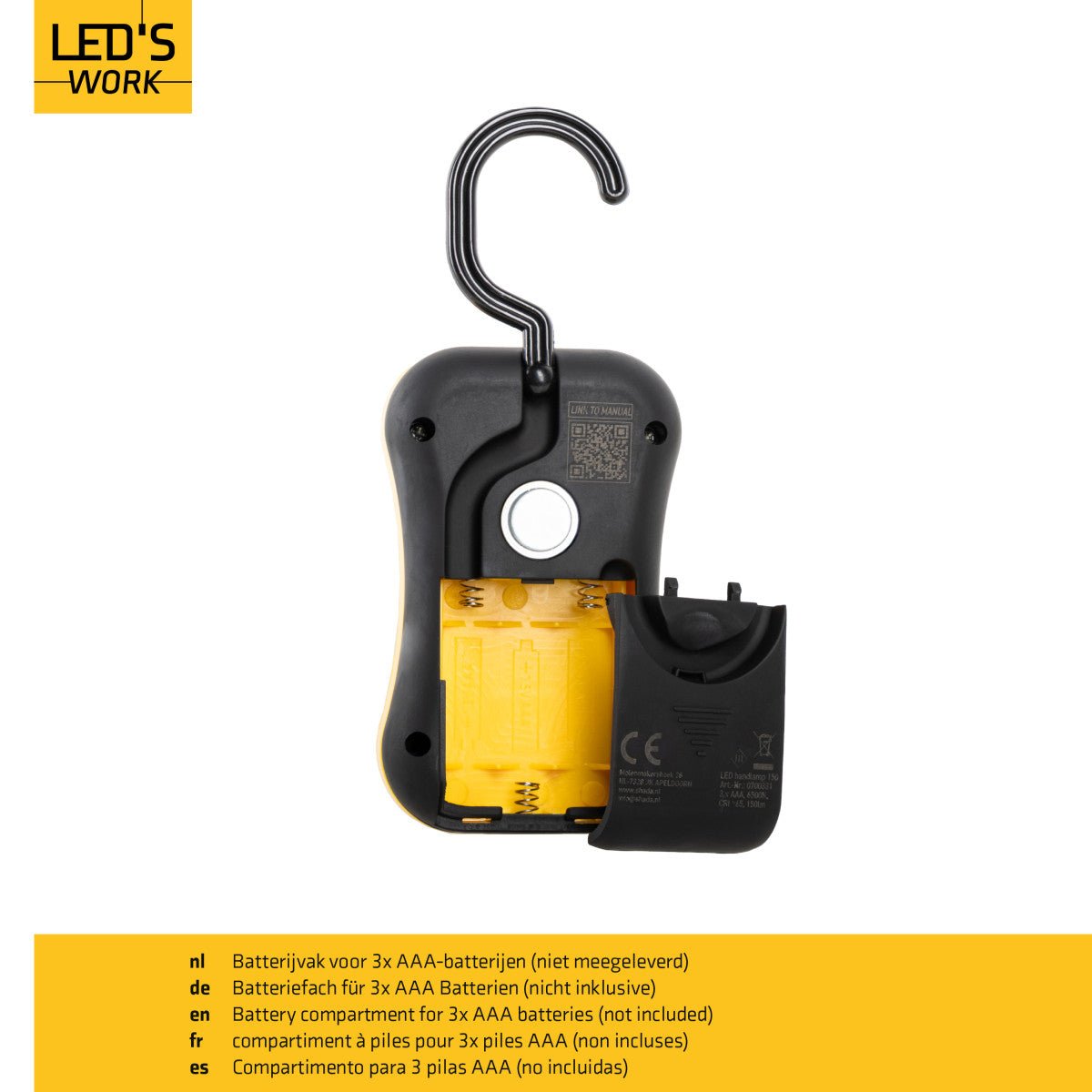 LED's Work MINI Werklamp op batterijen - Draadloos - Werkt op 3 AAA batterijen