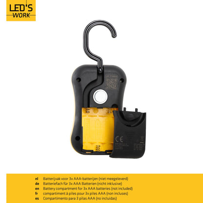 LED's Work MINI Werklamp op batterijen - Draadloos - Werkt op 3 AAA batterijen