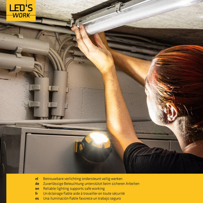 LED's Work Oplaadbare LED Looplamp – Krachtige Draadloze 800 Lumen Werk- & Noodlamp