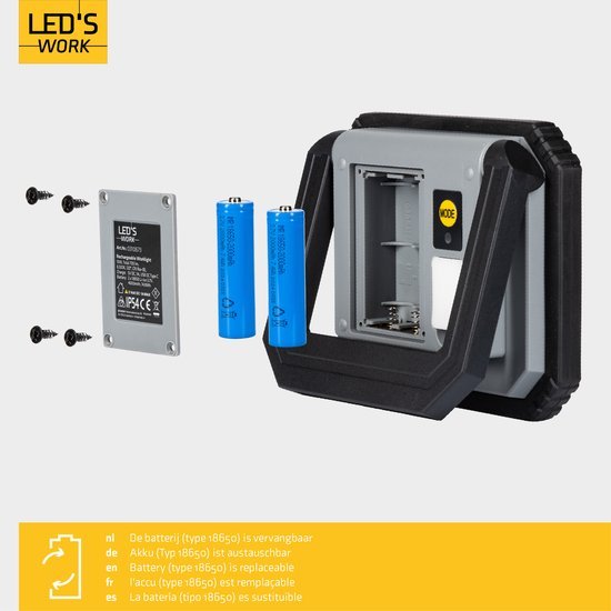 LED's Work Oplaadbare LED werklamp met accu 700 - Draadloos en draagbaar - 10W