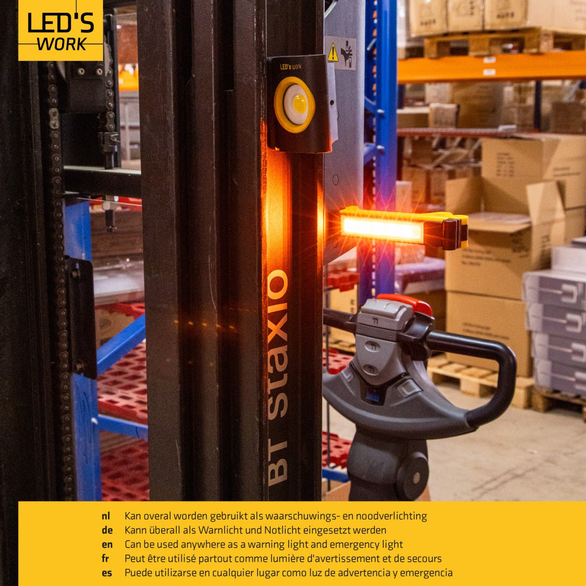 Comnox - LED's Work 600 - Draadloze LED werklamp met magneet en haak - 600 lumen