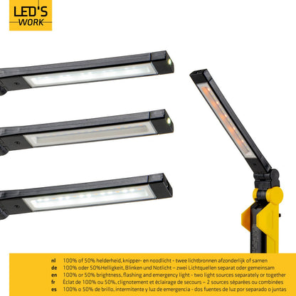 Comnox - LED's Work 600 - Draadloze LED werklamp met magneet en haak - 600 lumen