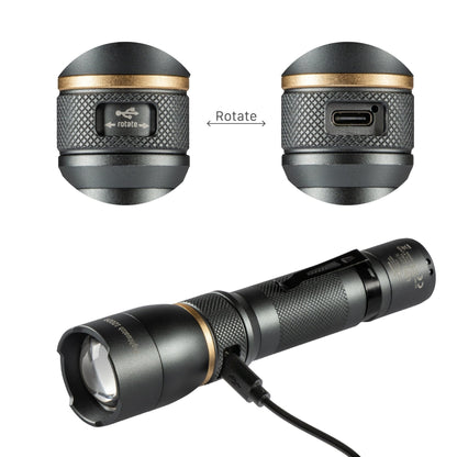 LED's Work Oplaadbare LED Zaklamp - 1200 Lumen - IPX7 Waterdicht - Met 3 lichtstanden