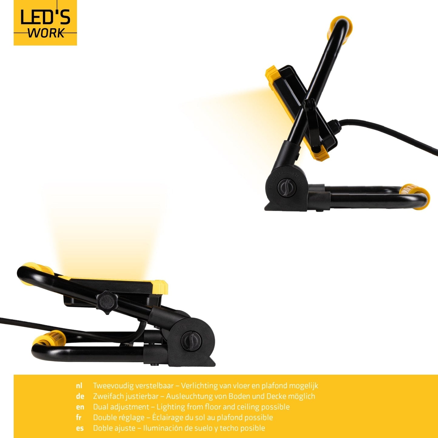 LED's Work Opvouwbare Bouwlamp 3900 - 30W LED - 3 meter kabel