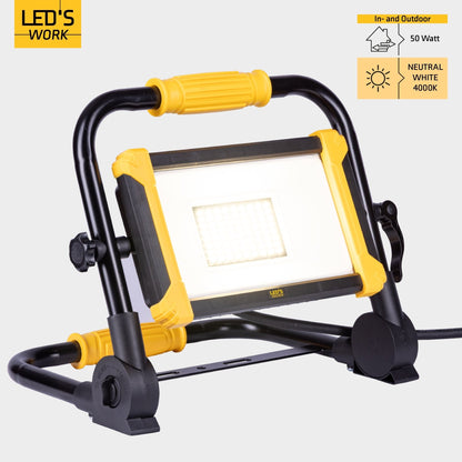 LED's Work Opvouwbare Bouwlamp 6400 - 50W - 5 meter kabel