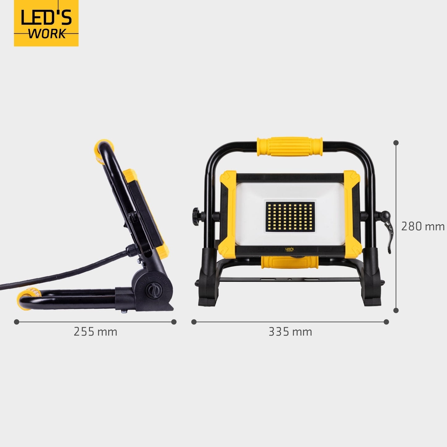 LED's Work Opvouwbare Bouwlamp 6400 - 50W - 5 meter kabel