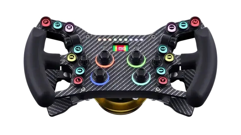 Leoxz XGT Pro simracingstuur met display en RGB