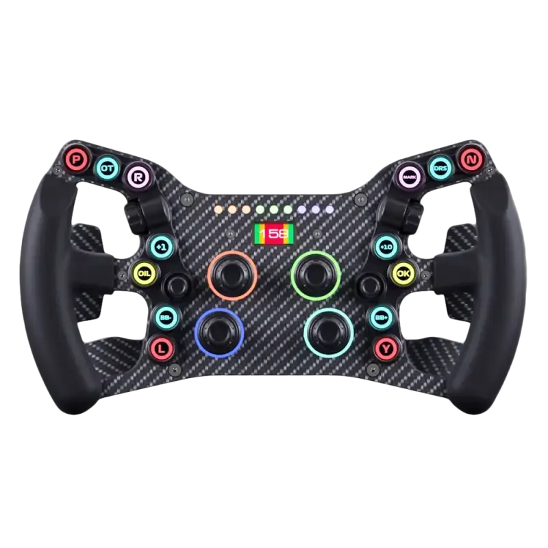 Leoxz XGT Pro simracingstuur met display en RGB
